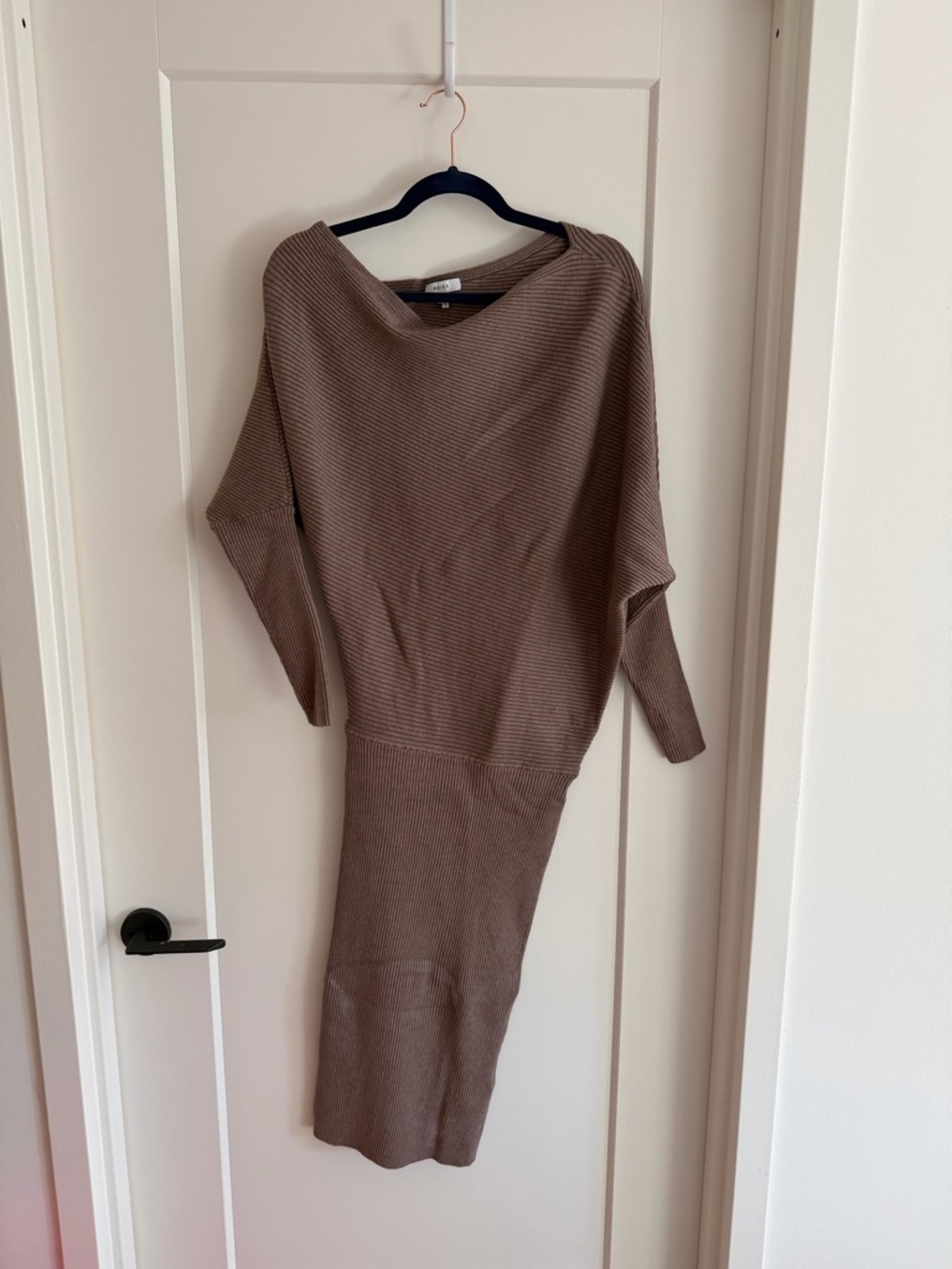 Reiss One-Shoulder Ribbed Knit Dress - Picture 4 of 6
